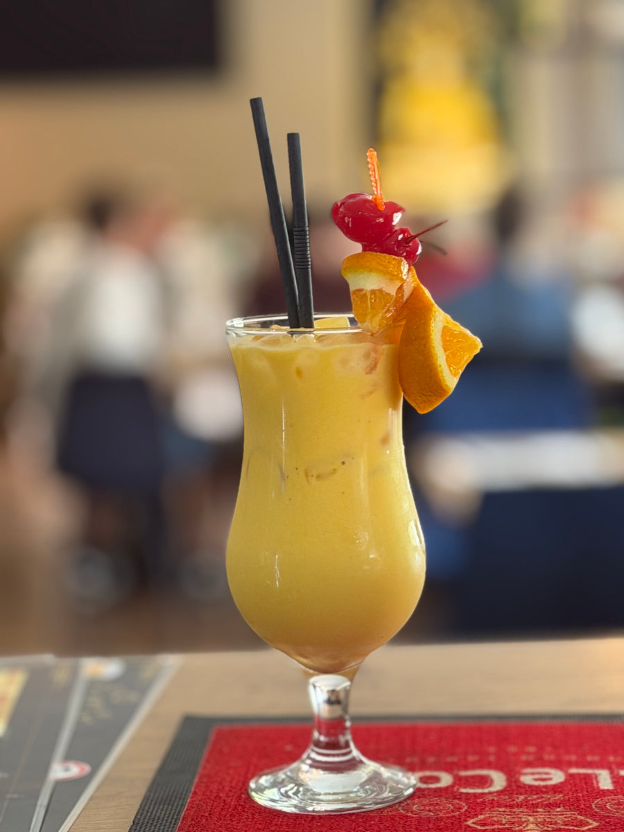 Cocktail served at the bar